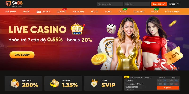 Nhà cái SV88 - Sân chơi cá cược hấp dẫn cho cược thủ 1 SV88 là top nhà cái uy tín hàng đầu