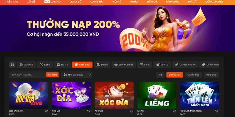 Nhà cái SV88 - Sân chơi cá cược hấp dẫn cho cược thủ 4 Kho game sòng bạc trực tuyến đa dạng