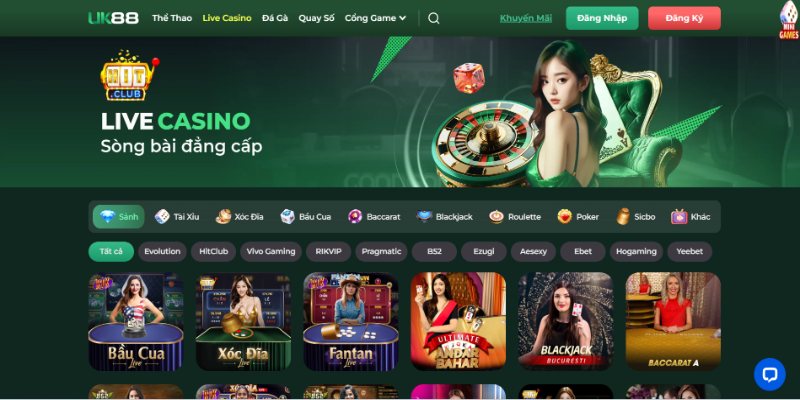 UK88 - Sân chơi giải trí cá cược đẳng cấp trên thị trường 2 Thể loại live casino được các tay cược ưa chuộng