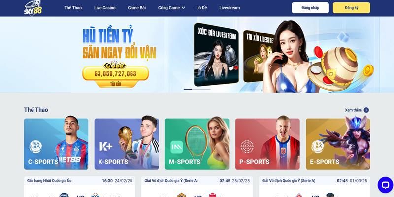SKY88 - Sân chơi xanh chín hàng đầu sở hữu lượt truy cập khủng SKY88 - Sân chơi xanh chín hàng đầu sở hữu lượt truy cập khủng