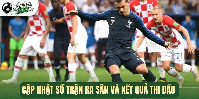 Cập nhật số trận ra sân và kết quả thi đấu 