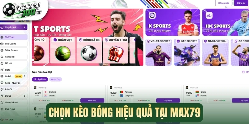 Chọn kèo bóng hiệu quả tại Max79