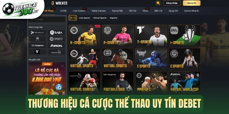 Thương hiệu cá cược thể thao uy tín Debet