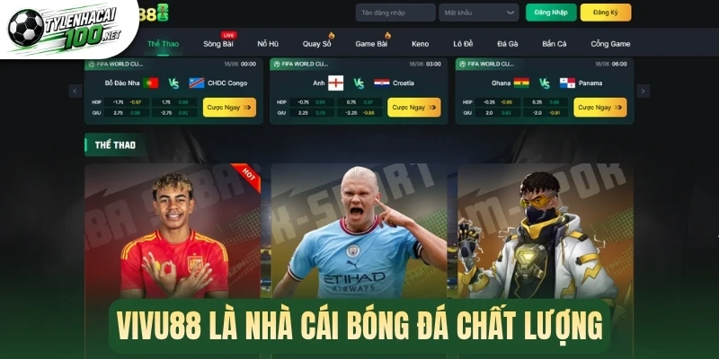 Vivu88 là nhà cái bóng đá chất lượng